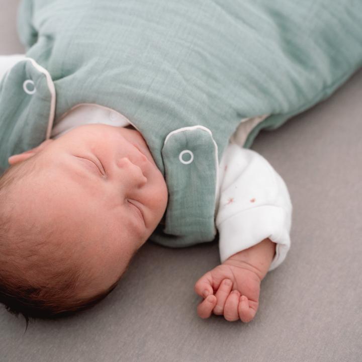 Image du produit Julius Zöllner Sac de couchage bébé toute l'année Mousseline Vert Gr. 56/62 (62 cm, 2.5 TOG)