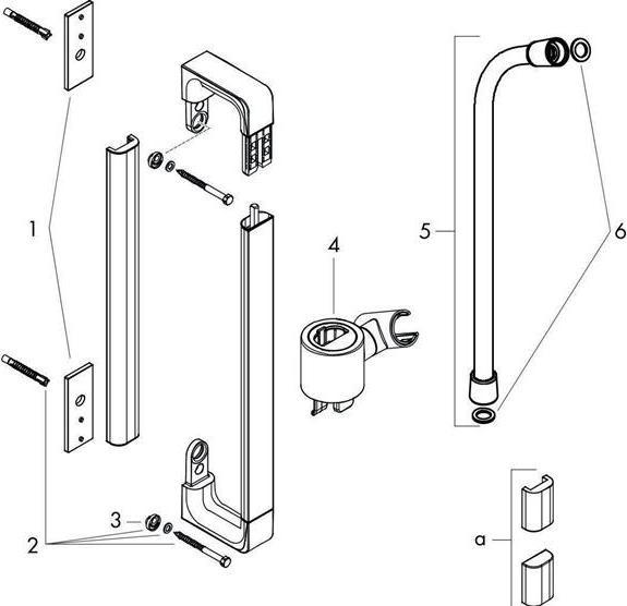 Image du produit Axor Barre de douche E CITTERIO 900mm nickel brossé