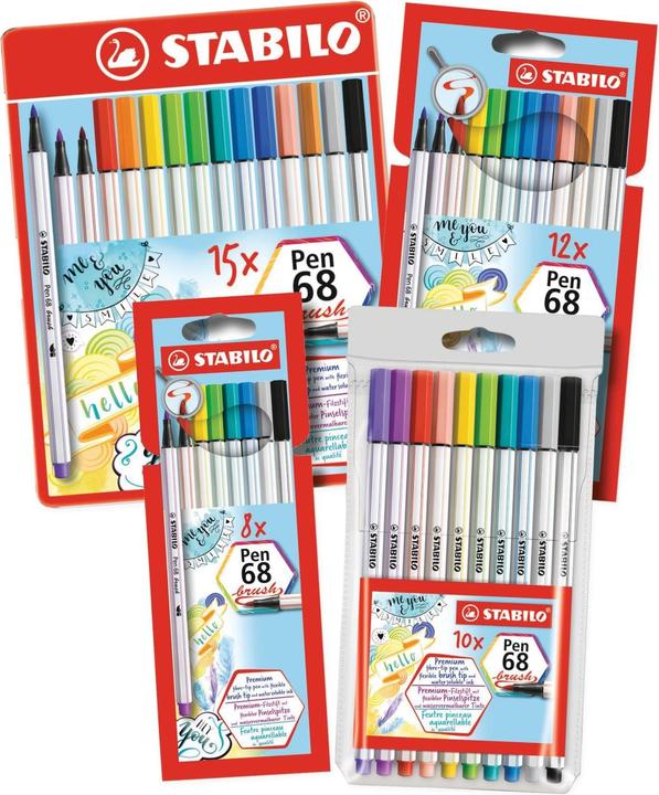 Produktbild STABILO Pen 68 brush Premium-Filzstift (Multicolor, 25 x)