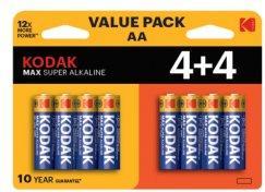 Kodak Max Super Alkaline AA (8 Stk., AA)