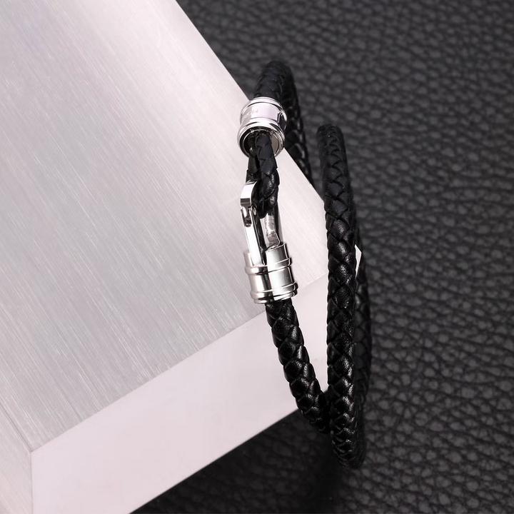 Produktbild Morellato Moody Brac Black Leather 40cm (42 cm, Edelstahl, Leder)
