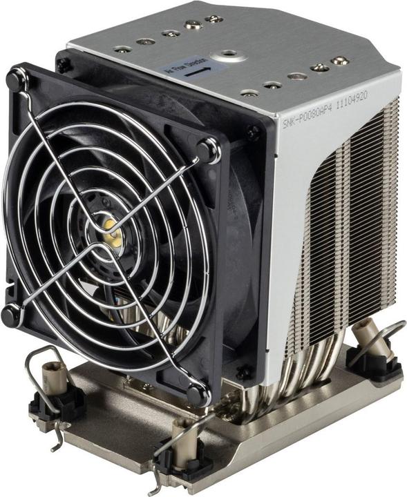 Supermicro SNK-P0080AP4, Ventilatore, 9,2 cm, 5000 Giri/min, 43 dB, Nero, Acciaio inossidabile (126 mm)