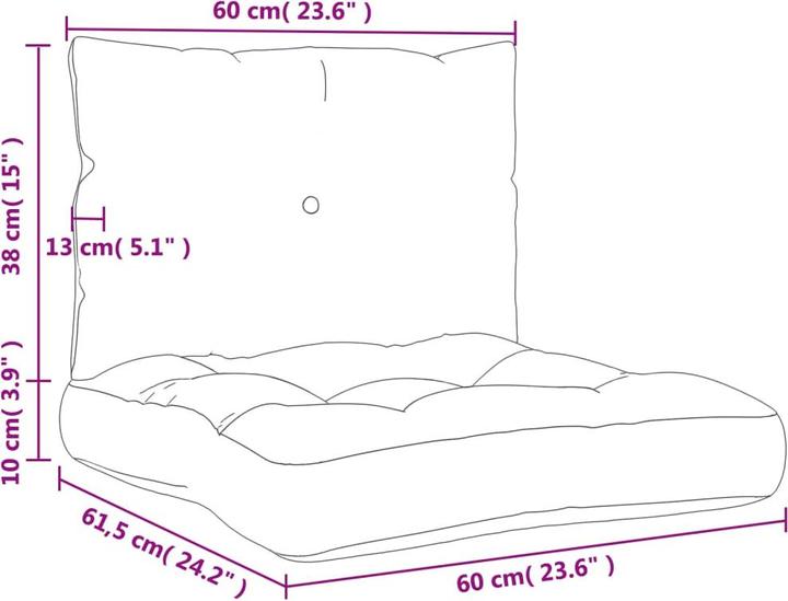 Actual product image VidaXL Jamil (61.5 x 60 x 10 cm)