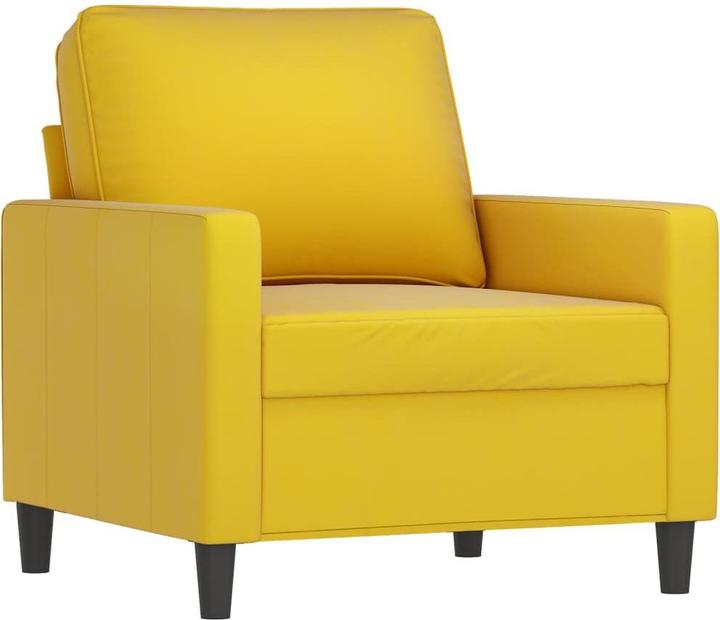 Produktbild VidaXL Sofagarnitur Sessel Sofa Couch Wohnzimmer Designsofa 4-tlg. Gelb Samt