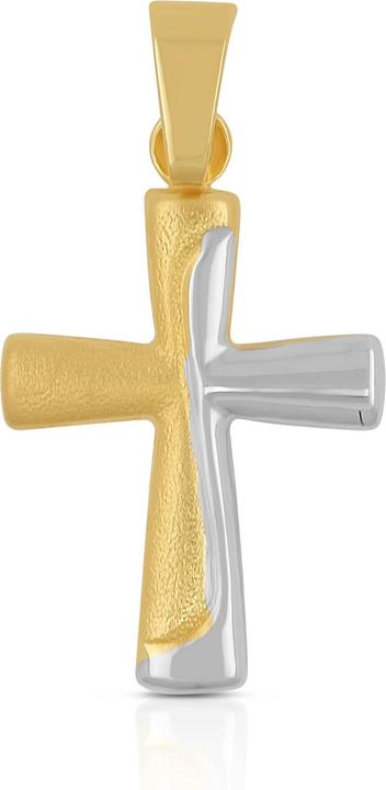 Muau Pendant cross yellow gold 750, 23x13mm (750/18K Gelbgold)