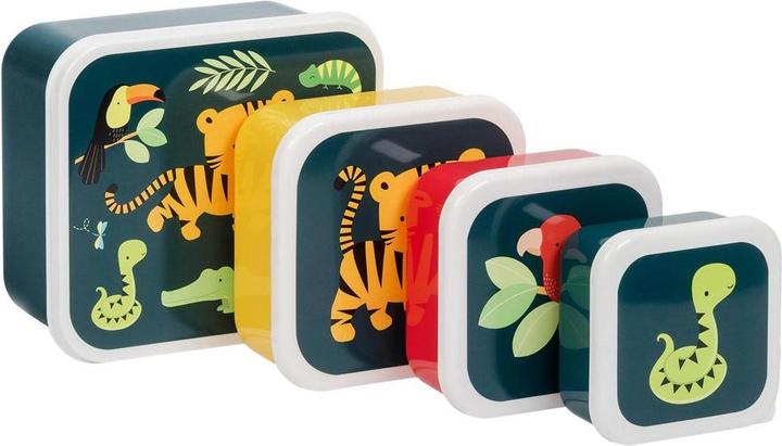 Actual product image A Little Lovely Company Lunch & Snack Box Jungle Tiger SBSEJT20