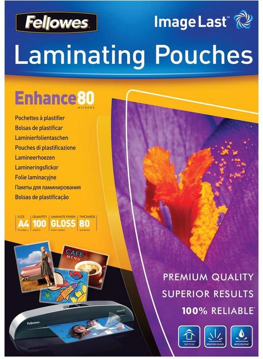 Produktbild Fellowes Enhance 80 (A4, 100 Stück, 80 µm)