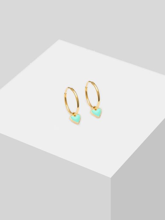 Produktbild Elli Creole, Herz (Emaille, No stone, 925 Sterling Silber vergoldet)