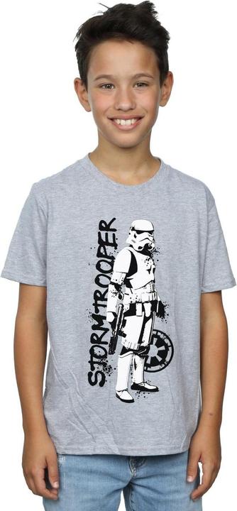 Actual product image Star Wars Boys The Mandalorian Splat Stormtrooper T-Shirt (152, 158)