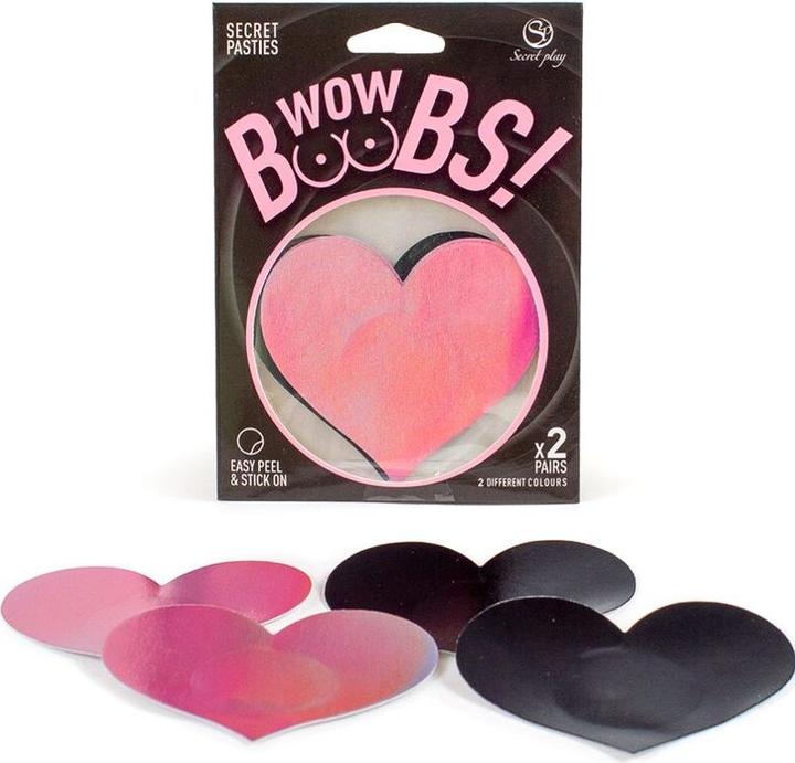 Image du produit Secret play Wow Titten! Cache-Tétons Avec Motif De Coeur