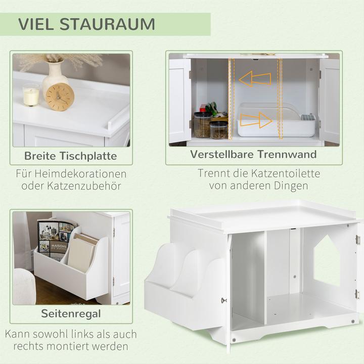 Produktbild PawHut Katzenklo mit Magnettüren (Katzenklo geschlossen)