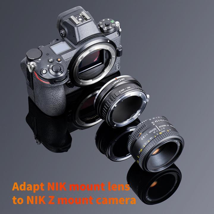 Actual product image K&F Concept High Precision lens adapter, matte paint, orange, EF-FX IV PRO