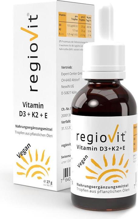 Produktbild Regiovit Activate Vitamin D3 + K2 + E Tropfen (1 Stück, Tropfen, 85 g)