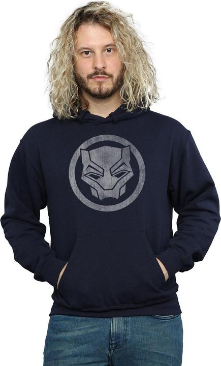 Actual product image Mens Black Panther Distressed Icon Hoodie (XXL)