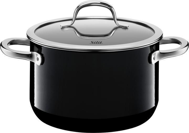 Produktbild Silit Fleischtopf PASSION schwarz (20 cm, Kochtopf, Keramik, Edelstahl)