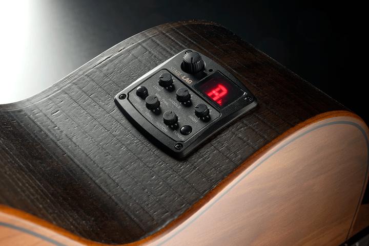 Image du produit Lâg Guitars Sauvage Bce (Basse acoustique, Brown Brankowood (Fingerboard), Pale Brankowood (Top), Smoked Eucalyptus Rough Sawn Finish (Back & Side), Khaya (cou), Black Brankowood (pont))