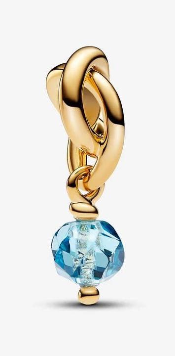 Actual product image Pandora Moments birthstone March (Metal gold-plated in 14K)