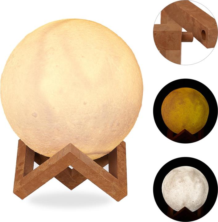 Actual product image Relaxdays Moon Lamp 3D