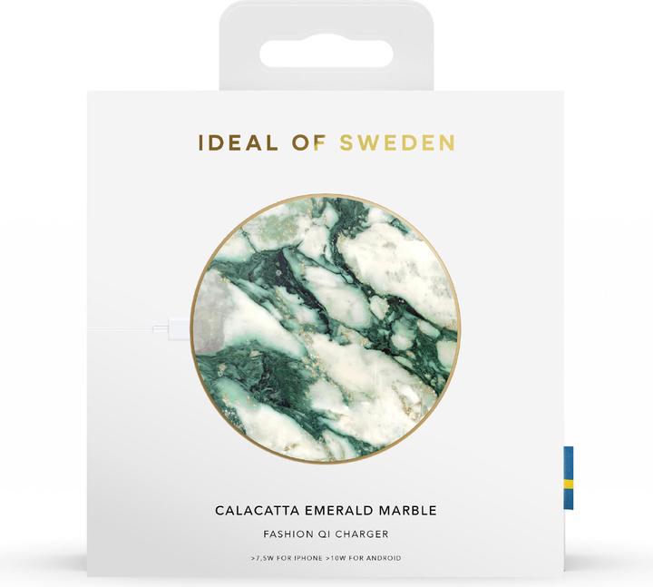 Actual product image iDeal Of Sweden iDeal Fashion QI Wireless Charger - Calacatta Emerald Marble (10 W)