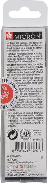 Actual product image Sakura Pigma Micron (Black, 3 x)