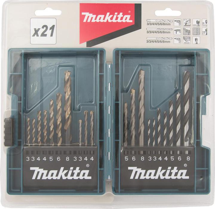 Image du produit Makita Jeu de forets (3 mm, 4 mm, 5 mm, 6 mm, 8 mm)