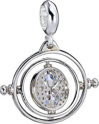 Actual product image Sterling Silver Time Turner slider charm Embellished with Swarovski® Crystals (925 Sterling silver)