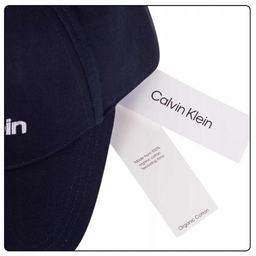 Actual product image Calvin Klein Mens Double Line Embro Bb Baseball Cap, Ck Navy, One Size