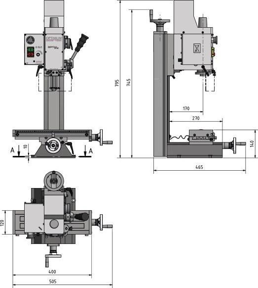 Immagine prodotto Stürmer - Optimum Bohr-Fräsmaschine OPTImill BF 16Vario