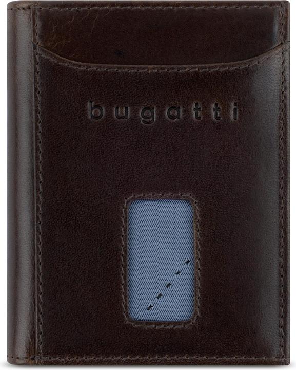 Bugatti Secure Slim - RFID Kreditkartenhalter mit Wiener Münzfach Romano