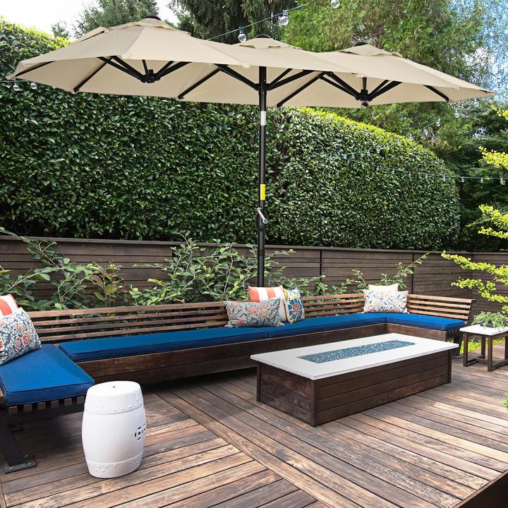 Image du produit Outsunny Parasol double face avec toit anti-vent (1.47 m)