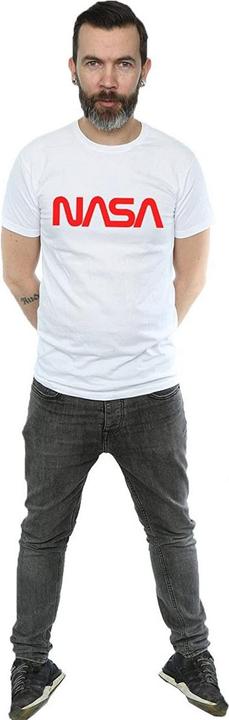 Immagine prodotto Nasa T-shirt in cotone con logo moderno per uomo (M)