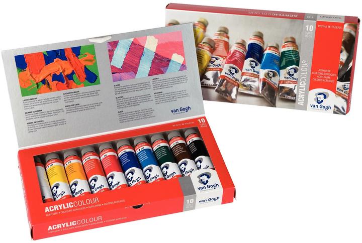 Van Gogh Basic-Set (Weiss, Gelb, Grün, Blau, Schwarz, Rot, Braun, Dunkelblau, 400 ml)