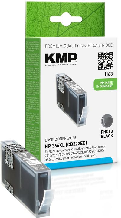 Produktbild KMP H63 Tintenpatrone photo sw komp. m. HP CB 322 EE No. 364 XL (PBK)