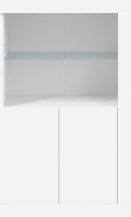 Produktbild VidaXL Beistellschrank mit LED-Leuchten Weiss (60.5 x 37 x 100 cm)