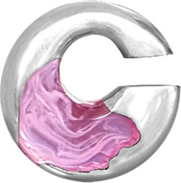 Produktbild Star Piercing Ohrgewicht silber Nebel Epoxy pink (Organisch, Messing)