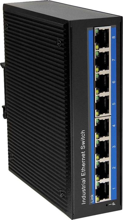 Produktbild LogiLink NS203 Industrieller Gigabit Ethernet Switch 8-Port 10/100/1000 Mbps Hutschienenmontage (8 Ports)