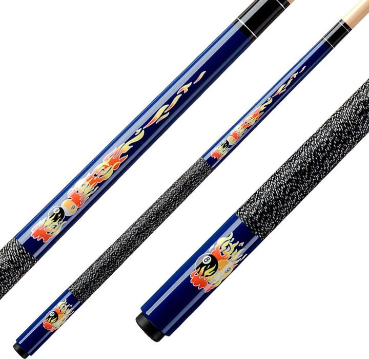 Actual product image Billiardstore Kids Pool Cue Flames black, 123cm