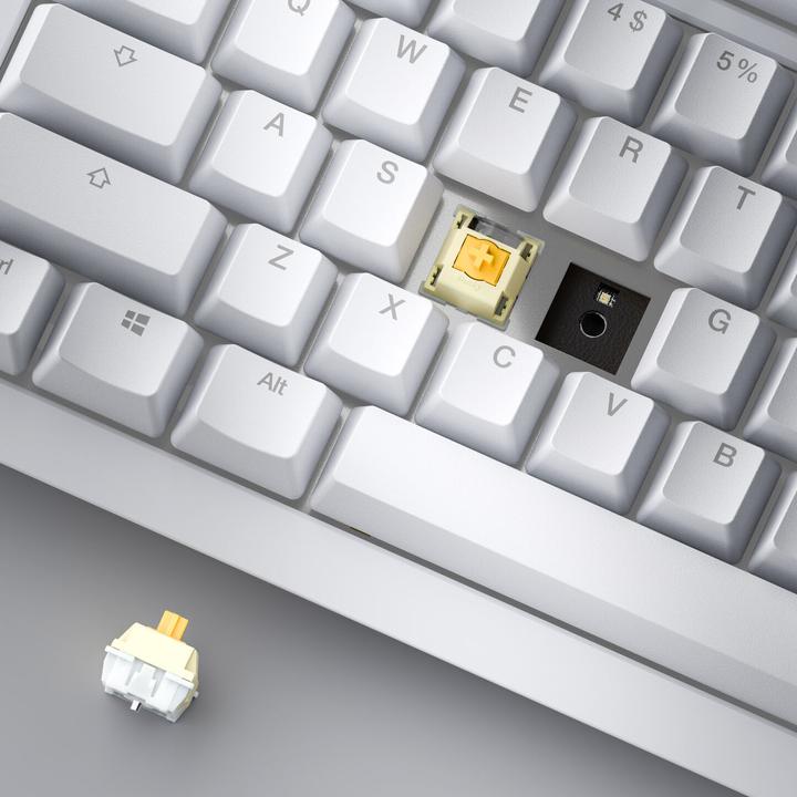 Actual product image Ducky One X Wireless Gaming Keyboard, inductive, Hot Swap, RGB - Inductive Switch, ISO (DE), white (DE, Wireless)
