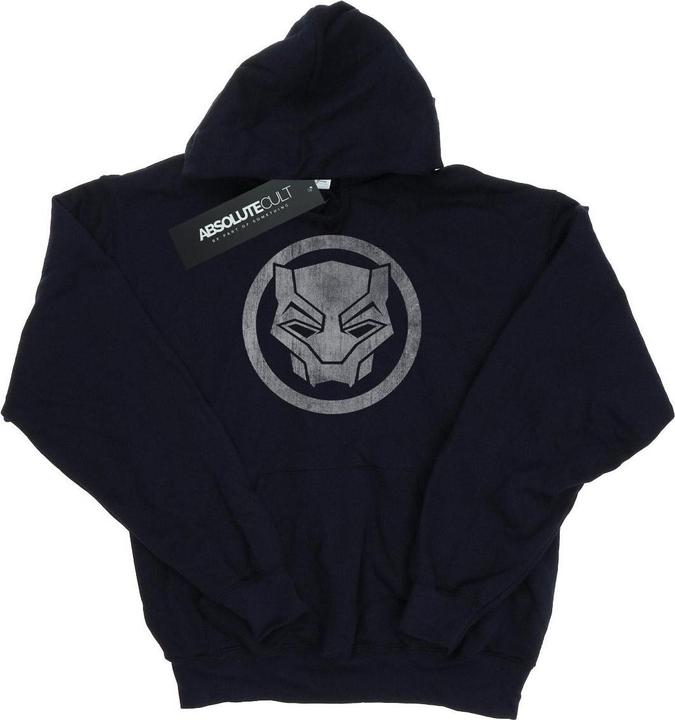 Actual product image Mens Black Panther Distressed Icon Hoodie (XXL)