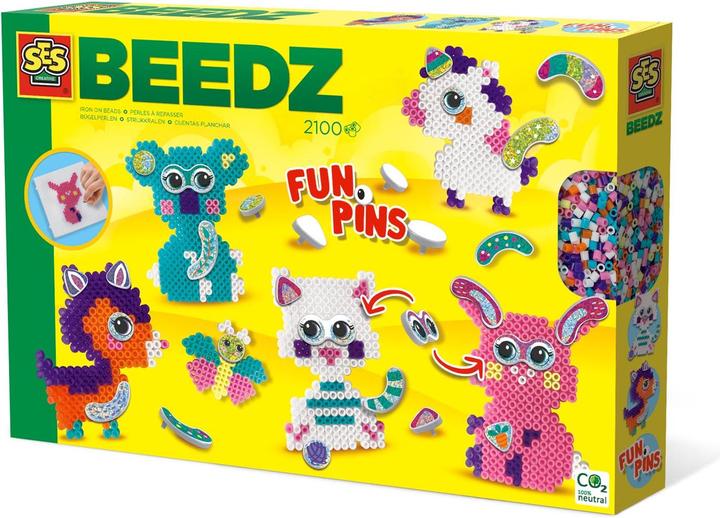 Produktbild Ses Bügelperlen-Set - FunPins Glitzertiere