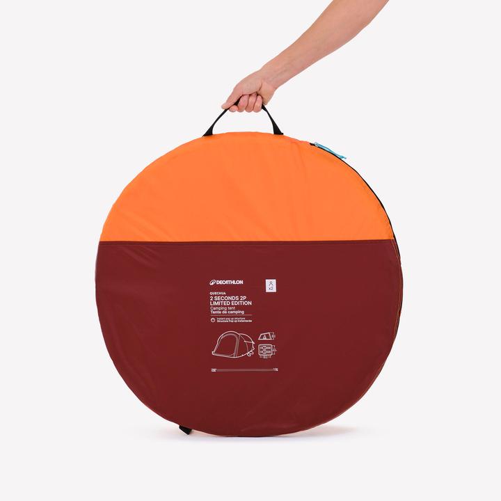 Actual product image Quechua Faltzelt - 2 Seconds für 2 Personen Limited Edition 20 Jahre braun (Pitching tent, 2.90 kg, 2 persons)