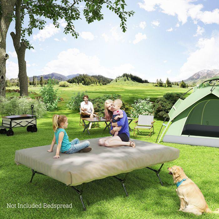 Image du produit Swisshandel24 Feldbett Campingbett mit Luftmatratze Pumpe 200 x 153 cm belastbar bis 200 kg