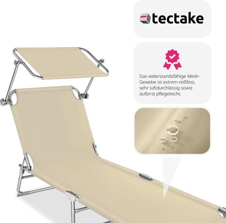 Immagine prodotto tectake Lettino da giardino (190 cm)