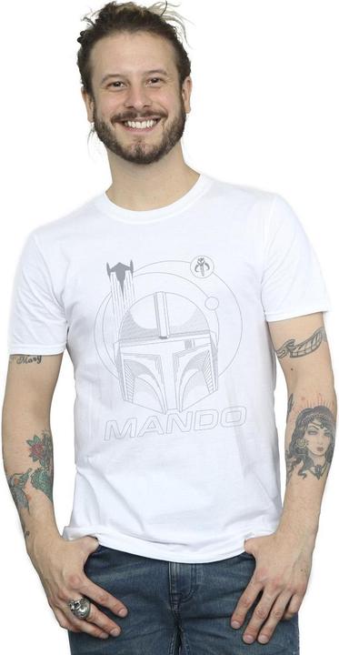 Immagine prodotto Star Wars The Mandalorian Rings Helmet Maglietta Uomo (3XL)