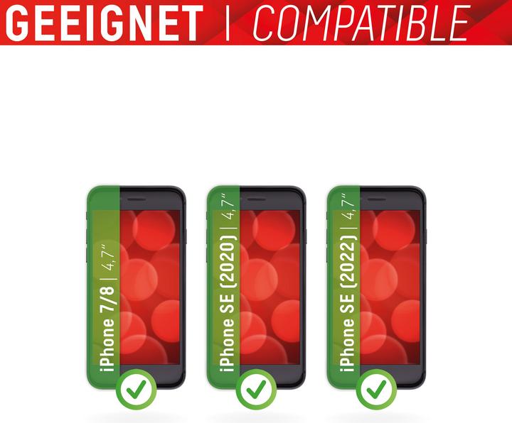 Image du produit Displex Real Glass, 2D Panzerglas + Handyhülle (1 pièce(s), Apple iPhone 6, Apple iPhone 8, Apple iPhone 7, Apple iPhone SE (2ème génération), Apple iPhone SE (3ème génération))