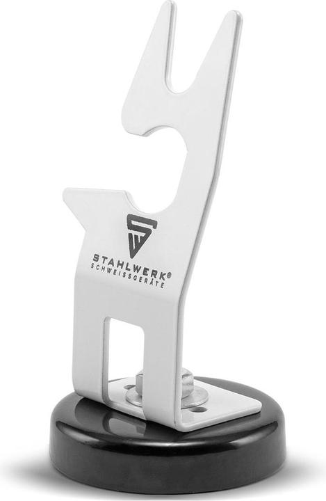 Actual product image Stahlwerk Welding torch holder with magnetic stand white Wig Mig Plasma
