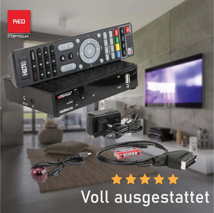 Produktbild Opticum SAT-Receiver Red Sloth Combo plus mini (DVB-T/T2, CI+-Schacht)