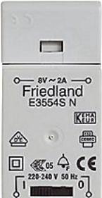 Produktbild Honeywell Klingeltrafo VDE E3554N Friedland 8V/2A
