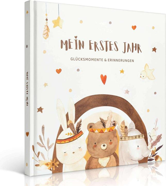 Eulentaler Babytagebuch Tiere (A4, Kariert, Harter Einband)