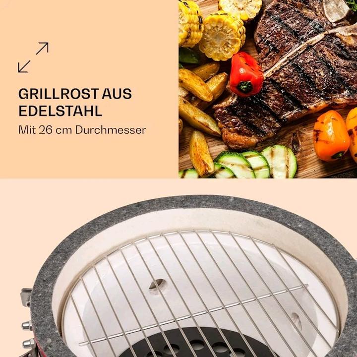 Immagine prodotto Klarstein Princesize Pro KamadoGrill Rosso (260 mm)